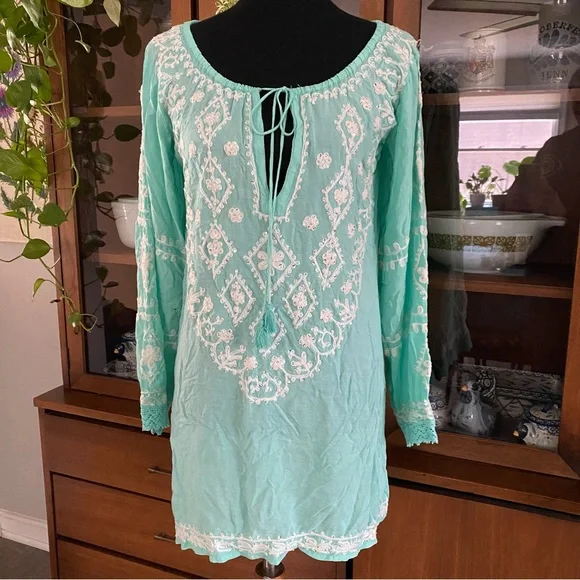 Melissa Odabash | Swim | Melissa Odebash Kaftanbeach Dress Embroidered Mint  Green | Poshmark